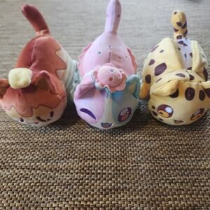 Aphmau MeeMeows Chocolate Chip Cookie Macaron Pancakes Plush Cat Kitten NWOT Lot